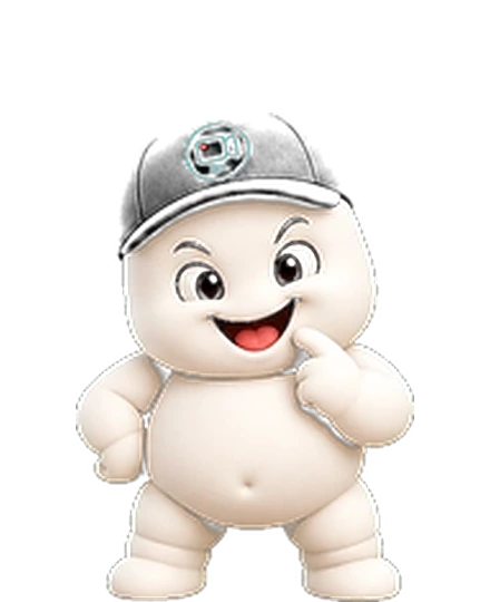 Mini Marshmallow, un petit bonhomme blanc coiffé d’une casquette
